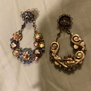 Vintage Elegant Multicolor Crystal Earrings